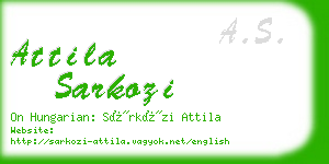 attila sarkozi business card